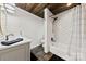 Updated bathroom with modern fixtures, and soaking tub at 1335 Blacksnake Rd, Stanley, NC 28164