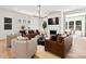 Spacious living room featuring a fireplace, large windows, and stylish decor for a relaxing atmosphere at 2227 Indigo Branch Rd, Indian Land, SC 29707