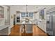Bright, open kitchen features granite counters, hardwood floors, and stainless steel appliances at 2251 Selwyn Ave # 201, Charlotte, NC 28207
