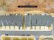 Aerial view of townhomes showcasing approximate lot lines and neighborhood layout with street access at 3512 Auburn Curb Rd, Charlotte, NC 28217