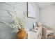 Stylish living room featuring shiplap walls and a curated console table with decorative elements at 3512 Auburn Curb Rd, Charlotte, NC 28217