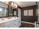 Elegant bathroom with a double vanity, hexagon tile floor, and decorative mirrors at 3523 Rapport Ct # 026, Lancaster, SC 29720