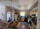 This kitchen features standard appliances and a dining nook by the window at 607 Anthony Grove Rd, Crouse, NC 28033