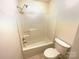 Bathroom with a tub and shower, and standard toilet at 807 Limerick Dr, Dallas, NC 28034
