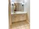 Bathroom with tile flooring, mirror, and white cabinets at 807 Limerick Dr, Dallas, NC 28034