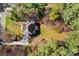 An aerial view of a well-maintained home surrounded by lush greenery and a spacious yard at 109 Gannett Dr, Mooresville, NC 28117
