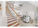 Inviting living room with staircase, and neutral decor at 109 Gannett Dr, Mooresville, NC 28117