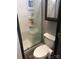 RV bathroom featuring a toilet and shower stall with a glass enclosure at 109 Pembrooke Trl # F171, Mount Gilead, NC 27306