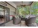 Inviting porch with ample seating and natural light, perfect for relaxing and enjoying outdoor living at 109 Pembrooke Trl # F171, Mount Gilead, NC 27306