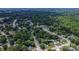 An aerial view shows the property nestled within a lush, green, established neighborhood at 1125 Mcdow Dr, Rock Hill, SC 29732