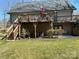 Backyard view featuring a spacious deck with stairs down to yard at 1220 Nw 20Th Avenue Nw Ave, Hickory, NC 28601