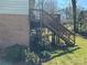 Wooden stairs leading from the deck to backyard at 1220 Nw 20Th Avenue Nw Ave, Hickory, NC 28601