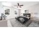 Cozy primary bedroom with soft carpet, neutral walls, and comfortable furnishings at 1308 Jay Ave, Gastonia, NC 28052