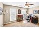 Bright office space with a large window, desk and a comfortable office chair at 162 Pecan Hills Dr, Mooresville, NC 28115