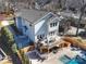 Aerial view of the home highlighting the pool area, backyard, and two story deck at 2004 Lombardy Cir, Charlotte, NC 28203