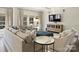 Comfortable living room featuring a plush sofa, stylish accent pillows, and a glass top table at 2004 Lombardy Cir, Charlotte, NC 28203