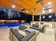 Luxury outdoor living space with a full bar, comfortable seating, a pool, and great backyard views at 2004 Lombardy Cir, Charlotte, NC 28203