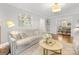 Bright living room featuring hardwood floors, stylish sofa, and open layout at 2009 Charlotte Dr, Charlotte, NC 28203