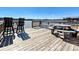 Waterfront home features a wooden deck with outdoor seating and lake views, perfect for relaxing at 3030 Point Clear Dr, Tega Cay, SC 29708