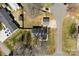A bird's-eye view of the property showing its location on a quaint, tree-lined street at 345 Briar Creek Rd, Gastonia, NC 28056