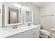 Bathroom featuring double sinks and a shower with white tile at 345 Briar Creek Rd, Gastonia, NC 28056