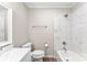 Bathroom with shower-tub combination and modern fixtures at 345 Briar Creek Rd, Gastonia, NC 28056