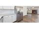 Kitchen with stainless steel refrigerator and granite countertops at 345 Briar Creek Rd, Gastonia, NC 28056
