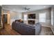 Spacious living room featuring hardwood floors and comfortable seating at 3675 West Bay Dr, Sherrills Ford, NC 28673