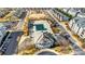 An aerial view showcases the community pool, clubhouse, and well-organized residential layout at 4224 Park South Station Blvd, Charlotte, NC 28210