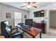 Bedroom with a ceiling fan, a desk with a computer, and a window at 4224 Park South Station Blvd, Charlotte, NC 28210