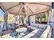Inviting patio with plush seating under a gazebo, creating an ideal space for outdoor gatherings at 5011 Tara Tea Dr, Tega Cay, SC 29708