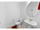 Powder room with modern sink, mirror, and lighting at 5041 Wakehurst St, Kannapolis, NC 28081