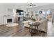 Comfortable living room featuring a fireplace and large sectional sofa at 518 Palmarosa St, Fort Mill, SC 29715