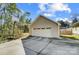 A detached garage with a basketball hoop, set against a blue sky, offers parking and recreational opportunities at 6618 Alexander Rd, Charlotte, NC 28270