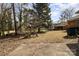 Large backyard with mature trees, offering ample space for outdoor activities and landscaping at 1120 Crestview Ave, Salisbury, NC 28144
