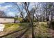 Well-maintained backyard with storage shed, grassy lawn, and mature trees at 1201 Edgefield Ave, Gastonia, NC 28052