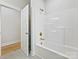 This bathroom features a white bathtub and shower at 1467 Centennial Dr, Rock Hill, SC 29732