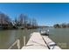 Dock featuring boat slip offering direct access to the lake at 170 W Maranta Rd, Mooresville, NC 28117