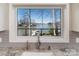 A kitchen sink with a view of the lake at 170 W Maranta Rd, Mooresville, NC 28117