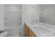 Bathroom with double vanity, bathtub and shower combo at 2013 Near Point Rd # 20, Charlotte, NC 28208