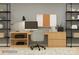 Well-organized home office featuring ample desk space and shelving for storage and decor at 4138 Camden Glen Rd, Lancaster, SC 29720