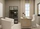 Stylized home office featuring neutral tones and a shelving unit at 4144 Camden Glen Rd, Lancaster, SC 29720