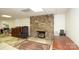 Basement showcasing a stone fireplace at 419 Park Ridge Rd, Albemarle, NC 28001