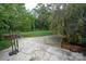 Spacious driveway with basketball hoop surrounded by trees and greenery, creating a picturesque outdoor recreation area at 419 Park Ridge Rd, Albemarle, NC 28001
