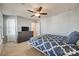 Carpeted bedroom features neutral walls and trim plus an adjacent bathroom at 646 Kahana River Rd, Fort Mill, SC 29715