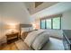 Bright bedroom with large windows, hardwood floors, and a comfortable bed at 129 Tuckernuck Dr, Mooresville, NC 28117