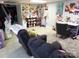 Finished basement with comfortable seating, recreation space, and unique decorations at 1609 Indian Springs Nw Dr # 35, Conover, NC 28613
