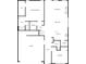 Layout featuring a primary bedroom with walk-in closet, living area, and kitchen, plus garage and foyer at 1844 Burlington Dr, York, SC 29745