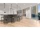 Modern resident lounge featuring a breakfast bar, contemporary finishes, and outdoor deck at 210 N Church St # 1612, Charlotte, NC 28202