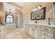 Bathroom featuring a soaking tub, and a marble countertop at 4531 Montibello Dr, Charlotte, NC 28226
